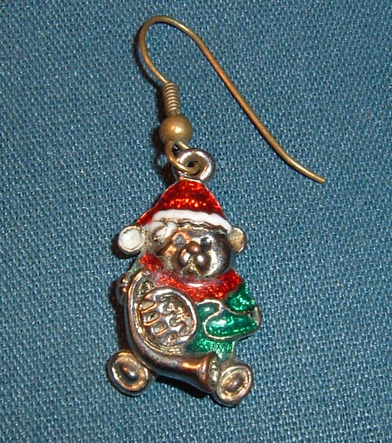 Santa Teddy Ear Ring